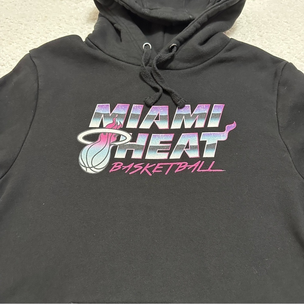 Fanatics Miami Heat Black Miami Nights Pullover Hoodie Men’s Size Small - Picture 2 of 7